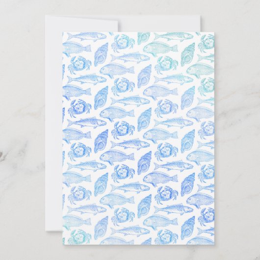 Elegantes Beach- oder Coastal Resort Special Event Einladung (Rückseite)