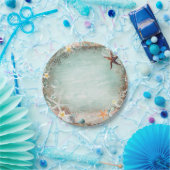 Elegantes Beach Sea Starfish & Pearls Party Pappteller (Party)