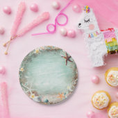 Elegantes Beach Sea Starfish & Pearls Party Pappteller (Party)