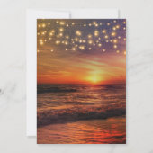 Elegantes Beach String Lights Summer Brautparty Einladung (Rückseite)