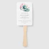 Elegantes Beach Tropical Wedding Program Fächer (Vorderseite)
