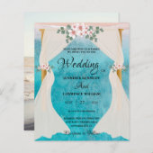 Elegantes Beach Tulle Arbor Foto Hochzeit (Vorne/Hinten)