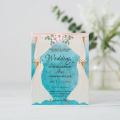 Elegantes Beach Tulle Arbor Foto Hochzeit (Stehend Vorderseite)