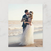 Elegantes Beach Tulle Arbor Foto Hochzeit (Rückseite)