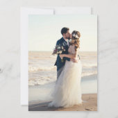 Elegantes Beach Tulle Arbor Foto Hochzeit Einladung (Rückseite)