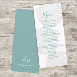 Elegantes Beach Watercolor Sand Dollar Wedding Men Menükarte