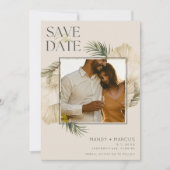 Elegantes Beach Wedding Foto Save The Date (Vorderseite)