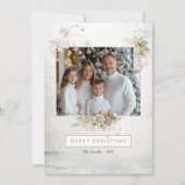 Elegantes bearbeitbares Weihnachtskarten-Foto Feiertagskarte (Vorderseite)