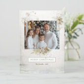Elegantes bearbeitbares Weihnachtskarten-Foto Feiertagskarte (Stehend Vorderseite)