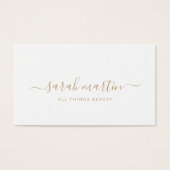 Elegantes Beauty Salon Gold Geschenkgutschein (Vorderseite)