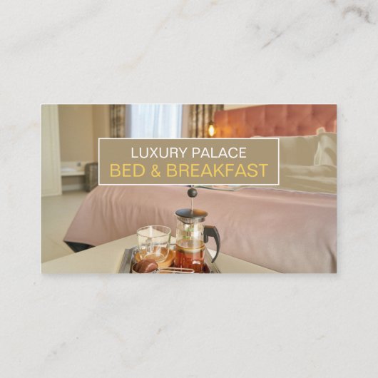 Elegantes Bed & Breakfast Unterkunft Business Treuekarte (Rückseite)