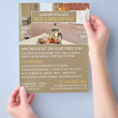 Elegantes Bed & Breakfast Unterkunft Werbung Flyer (Hand)