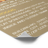 Elegantes Bed & Breakfast Unterkunft Werbung Poster (Ecke)