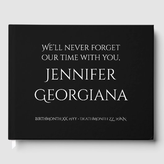 Elegantes Beerdigung/Gästebuch Gästebuch (Vorderseite)