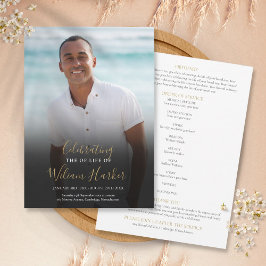 Elegantes Beerdigungs-Foto-Programm