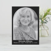 Elegantes Beerdigungsbogen Foto Dankeschön Karte (Stehend Vorderseite)