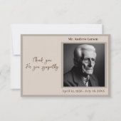 Elegantes Beerdigungsdenkmal aus der Familie Dankeskarte (Vorderseite)