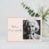 Elegantes Beerdigungsdenkmal aus der Familie Dankeskarte (Stehend Vorderseite)