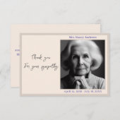 Elegantes Beerdigungsdenkmal aus der Familie Dankeskarte (Vorne/Hinten)