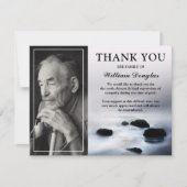 Elegantes Beerdigungsdenkmal Dankeskarte (Vorderseite)
