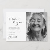 Elegantes Beerdigungsdenkmal Foto Dankeschön Karte (Vorderseite)