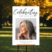 Elegantes Beerdigungsfoto | Feier des Lebens Poster