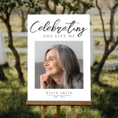 Elegantes Beerdigungsfoto | Feier des Lebens Poster