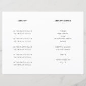 Elegantes Beerdigungsprogramm (Rückseite)