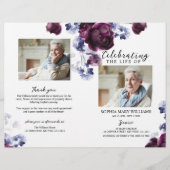 Elegantes Beerdigungsprogramm | Dienstplan (Vorderseite)