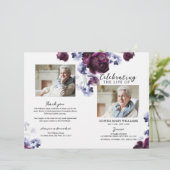 Elegantes Beerdigungsprogramm | Dienstplan (Stehend Vorderseite)