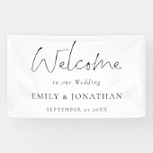 Elegantes Begrüßungsskriptdatum Banner (Horizontal)