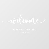 Elegantes Begrüßungszeichen - Fensteraufkleber (Blatt)