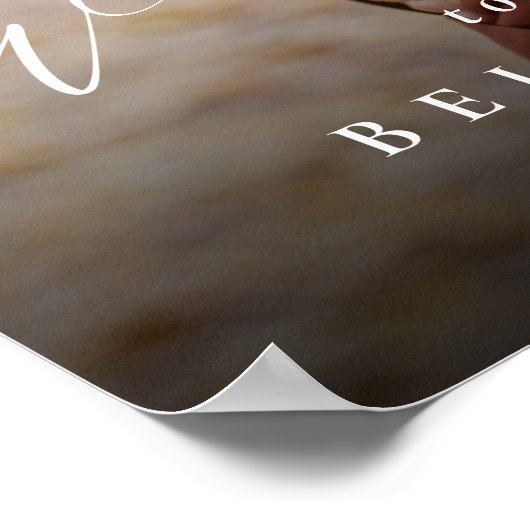 Elegantes Begrüßungszeichen für Foto Poster (Ecke)