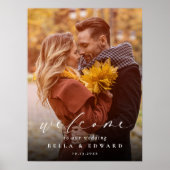 Elegantes Begrüßungszeichen für Foto Poster (Vorne)