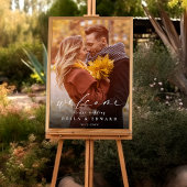 Elegantes Begrüßungszeichen für Foto Poster