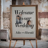 Elegantes Begrüßungszeichen für Foto Poster