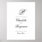 Elegantes Begrüßungszeichen für Nachnamen Poster (Vorne)