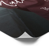 Elegantes Begrüßungszeichen mit Foto Poster (Ecke)