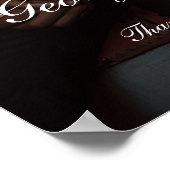 Elegantes Begrüßungszeichen mit Foto Poster (Ecke)