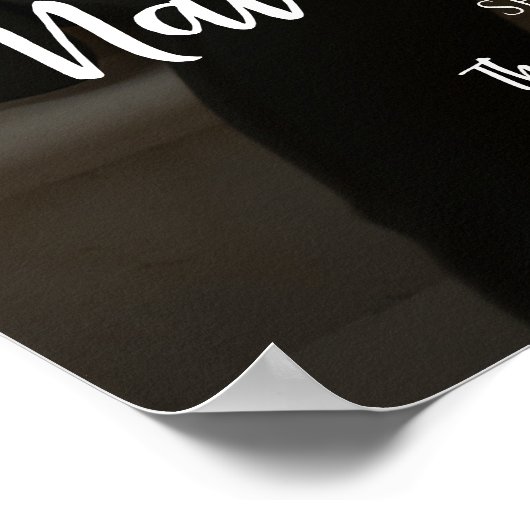 Elegantes Begrüßungszeichen mit Foto Poster (Ecke)