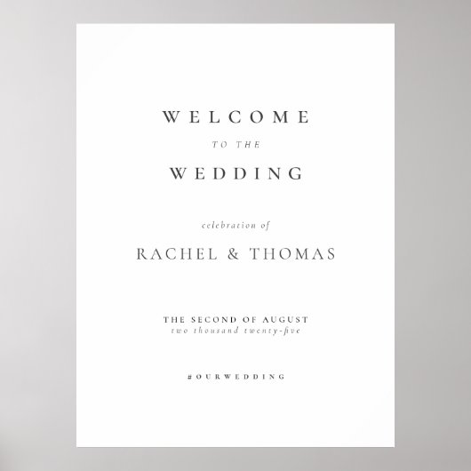 Elegantes Begrüßungszeichen Poster (Vorne)