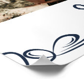 Elegantes Begrüßungszeichen Poster (Ecke)