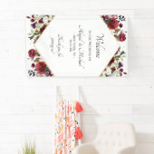 Elegantes Begrüßungszeichen von Burgund Banner (Insitu)