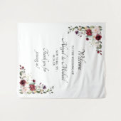 Elegantes Begrüßungszeichen von Burgund Wandteppich (Vorderseite (Horizontal))