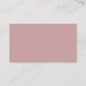 Elegantes Beige Blumenmuster Platzkarte (Rückseite)