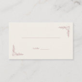 Elegantes Beige Blumenmuster Platzkarte (Vorderseite)