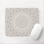 Elegantes Beige Boho Medallion Design Mousepad (Mit Mouse)
