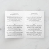 Elegantes Beige botanisches Bi-Falten-Hochzeitspro Programm (Innenseite)