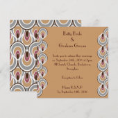 Elegantes Beige & Braun Kunst, Dichtung und Musik Einladung (Vorne/Hinten)