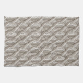 Elegantes Beige Cable-Strick-Muster Geschirrtuch (Horizontal)
